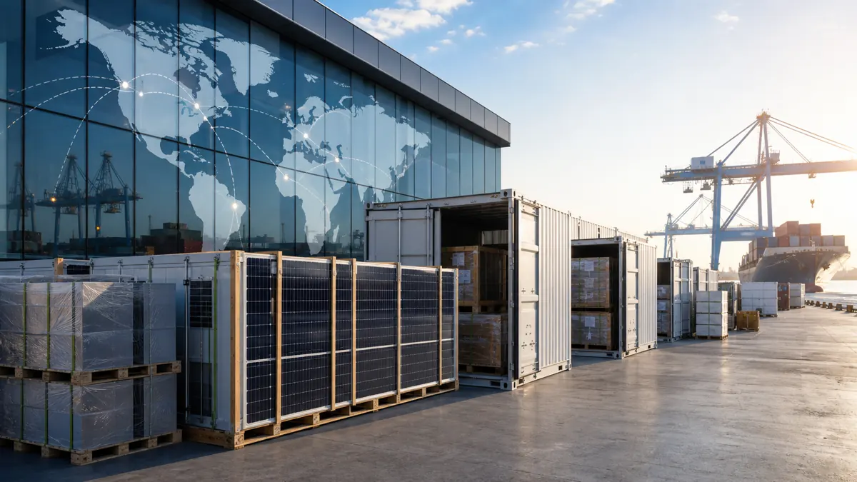 Cross-border logistics for solar equipment delivery